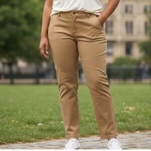 NEW Talbots Chino Pants Tan Ankle length 20W Petite NWT